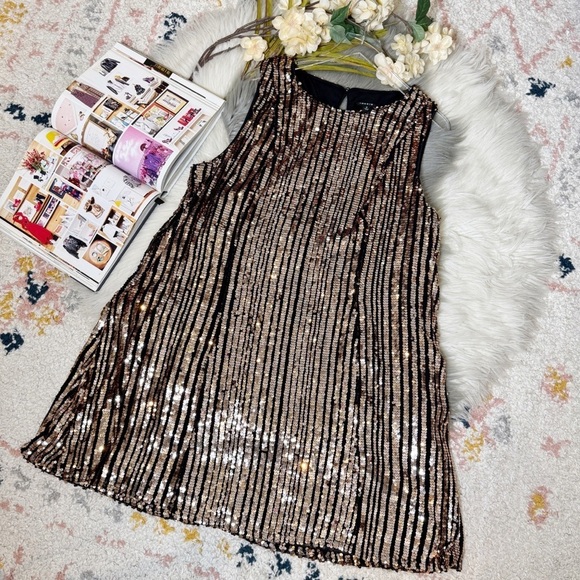 Torrid Sequin Rose Gold Black Women’s Sleeveless Party Mini Dress Sz 3X - Picture 12 of 12